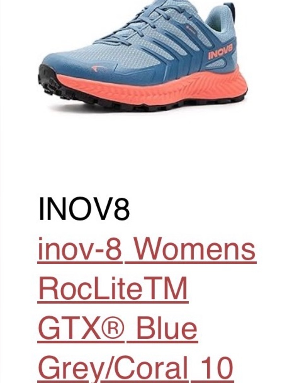 Inov-8 Women's Trail Shoe - Blue with Coral Midsole